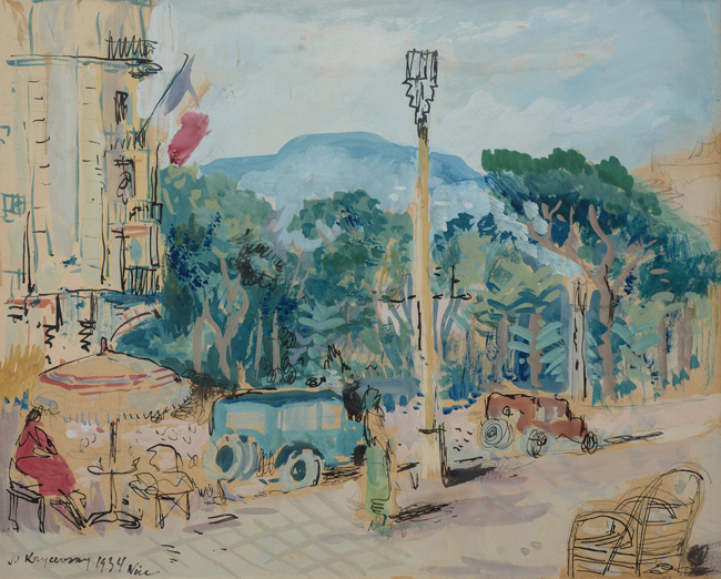 Image - Mykola Krychevsky: Street in Nice (1934).